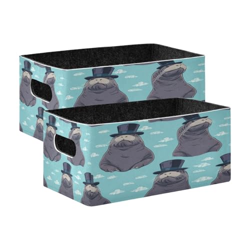 Panier de rangement morse pour la chambre d'enfant et le dressing