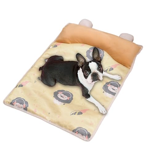 Kühlmatte, Hunde-Eiskissen, Haustier-Kissenmatte, atmungsaktives Eisseidengewebe, integrierte Kopfstütze, Sommerbox, Zwinger, Auto, Sofa, 45 x 35 cm, 70 x 50 cm, Blau, 1 Stück
