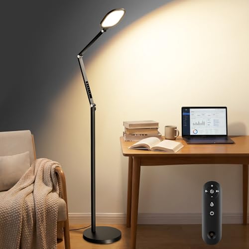 Eye-Caring LED Floor Lamp for Office, Reading, and Crafting, 69" Dimmable...
