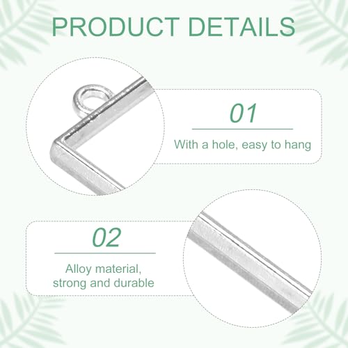 Pendentifs rectangulaires ouverts pour fabriquer vos boucles d'oreilles résine