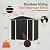 AOBABO Metal Outdoor Utility Tool Storage Shed with Roof Slope Design, Door and Lock for Backyards, Gardens, Patios and Lawns, Black, 6'x4'