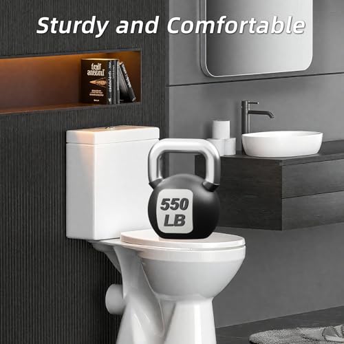 Toilettendeckel mit Absenkautomatik,WC Sitz Quick Release Funktion und Softclose - Einfache Montage Klodeckel aus Duroplast Toilettensitz,Antibakteriell,bis 250 kg, Abnehmbar,Klobrille Oval