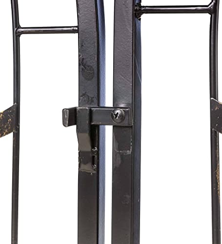 Plow & Hearth Metal Hummingbird And Flower Design Garden Arbor With Gate, Functional And Stylish Plant Support, Durable And Strong Steel Construction, Easy To Assemble, 53" W X 22¾"D X 84" H #TOP4