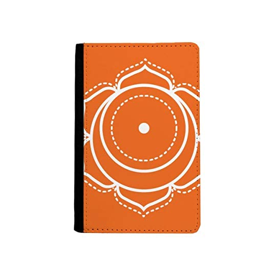 Porte-passeport totem avec motif cercle fleur et fentes pour cartes de crédit