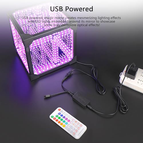 Miroir cube LED Infinity RVB avec télécommande USB - 8