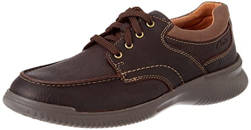 Clarks Donaway Edge, Oxford Hombre, Brown Leather, 41 EU