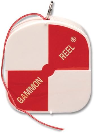 Gammon Reel 12' White & Orange Flo Red for Plumb Bob, surveying, retractable String 11-729