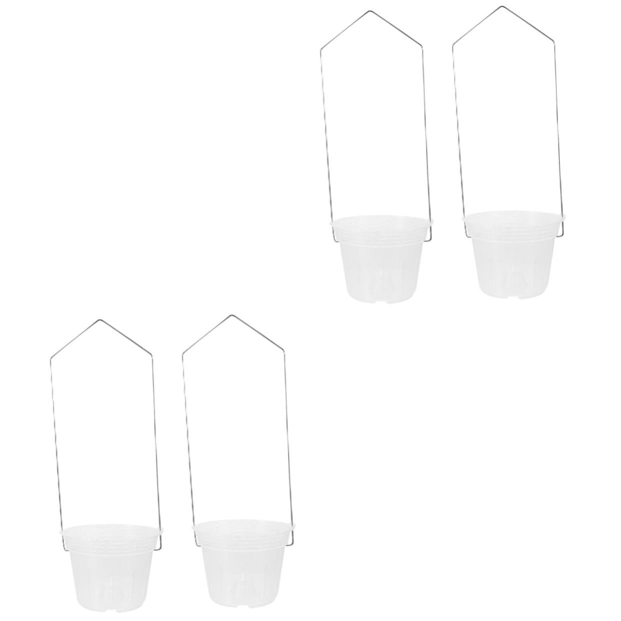Pot de fleurs Phalaenopsis : lot de 4 jardinières en plastique avec drainage pour balcon et extérieur