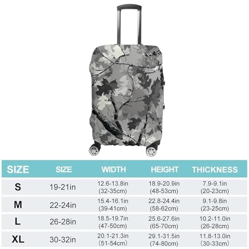 Camouflage Leaves Tree Branches Luggage Covers Washable Travel Suitcase Cover Elastic Baggage Protector2