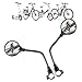 Rotatif Rétroviseur pour Vélo,Cyclisme Vélo Guidon Rétroviseur Miroir,360 Degrés Réglable Miroir Convexe de vélo,pour Le vélo de Route de Montagne Moto Bicyclette,1 Paire