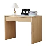 affeivul 43 Inch Small Computer Desk with 2 Drawers, Mid Century Modern Writing Study...