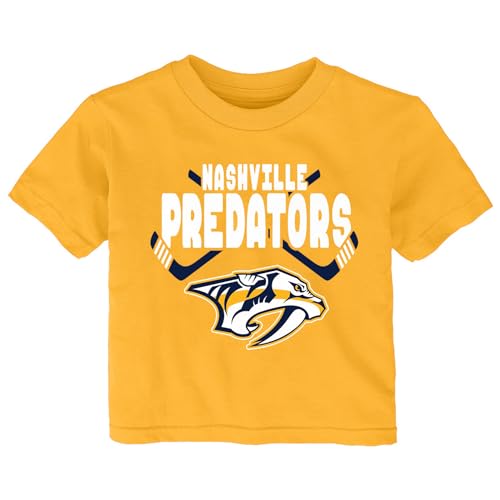 Outerstuff NHL Infant (12-24M) Crossed in Front Short Sleeve Tee, Nashville Predators 12 Months