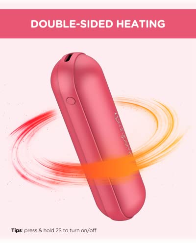 Hand Warmers Rechargeable, 4500Mah Electric Hand Warmer Hot Hands, Reusable Usb Handwarmer, Portable Pocket Warmers For Women, Men Winter Gifts By Comfytemp, Pink #TOP1