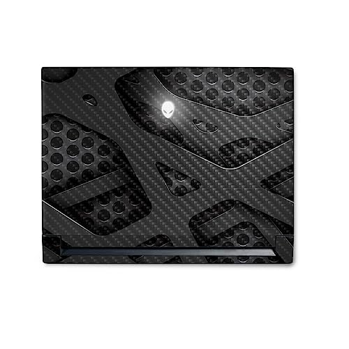 Image of MightySkins Carbon Fiber Skin Compatible with Alienware M18 R1 (2023) Full Wrap Kit - Tech Wave | Protective, Durable Textured Carbon Fiber Finish | Easy to Apply & Change Styles | Made in The USA