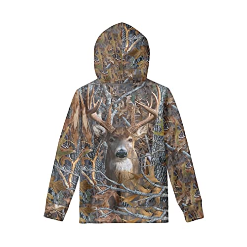 Zfrxign Camouflage Sweatshirt Cute Deer Hoodies Age 8-10 Years Long Sleeve Hooded Sweatshirts For Girls Boys Kids Toddlers Pullover Sweater With Kangaroo Pocket Tops #TOP1