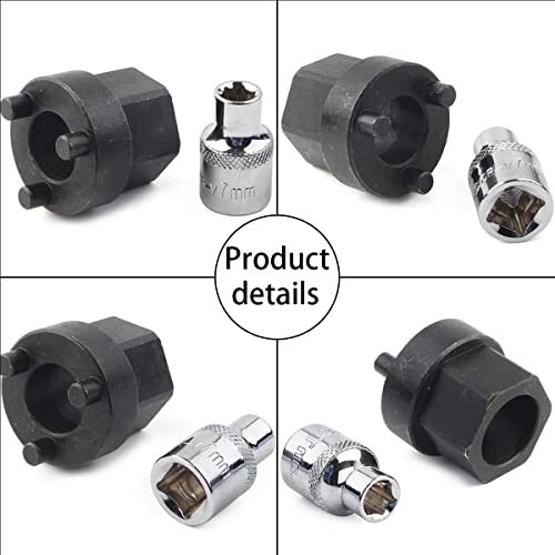 Belomi 2 Pcs/Set A/C Compressor Clutch Hub Remover, Performance Clutch Hub 0.78" Tool With 0.28" Socket, For Drive Hub Of Denso Clutchless Compressors Compatible With 5Se09C, 5Se12C, 5Sel12C, 5Sl12C #TOP5