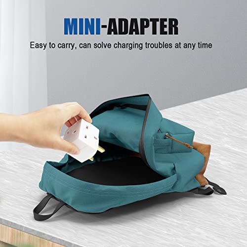 EXTRASTAR 2 Way Double Block Mains Adaptor, 3 Pins Socket Splitter Extension UK Plug, 13A Fused Wall Adaptor Power Extender for Laptop, Computer, TV, DVD and More（4 Pack） - Image 6