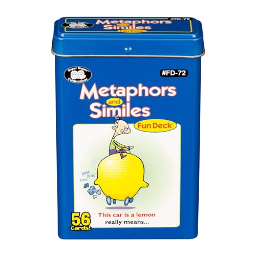 Super Duper Publications | Metaphors & Similes Fun Deck | Figurative Language Skills Flash Cards | Educational Learning Materials for Children…