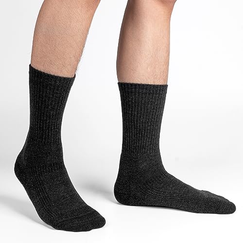 FORVEVO Merino Wandersocken Herren Damen 3 Paar, 60% Wollsocken Herren Gepolstert, Thermo Wintersocken, Sportsocken für Trekking Outdoor – Bild 5