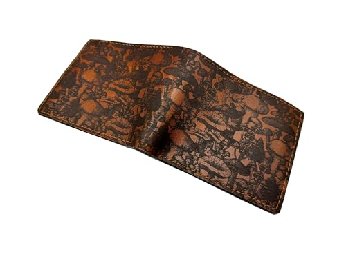 Mayan Corner MUSHROOM-3LB-LE Pattern Leather Wallet, Mushroom Lover Gifts Idea, Plant Tree Art Wallet thumb #3
