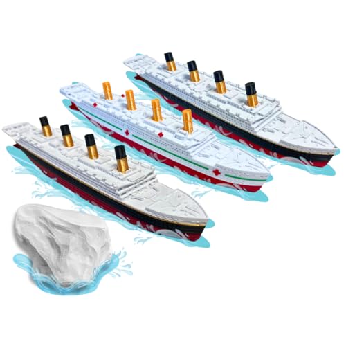 3 Pack Titanic, Britannic, Olympic Bath Boat And Pool Toy By TitanicToyCo, RMS Titanic Toys For Kids, Historically Accurate Titanic Toy, Titanic Ship, Titanic Cake Topper, Titanic Figurine