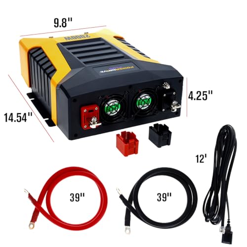 PowerDrive 2000 Watt Power Inverter, PWD2000P with Bluetooth Wireless Tech and Remote Control - Image 3