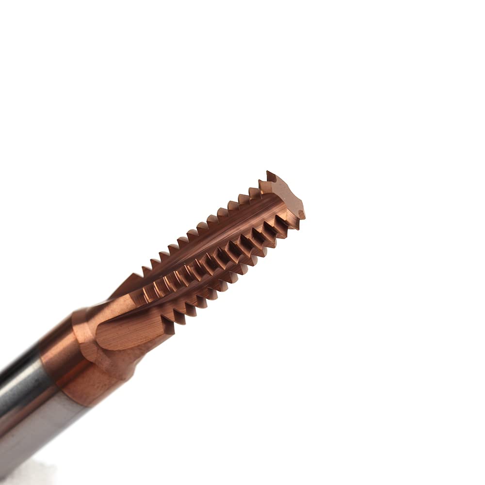 1pc Carbide Thread End Mills M3 M4 M5 M6 M8 M10 M12 M14 Threading Mills Coated Threaded Milling Cutter For Steel - (Dimensions: M8.0 X P1.25)