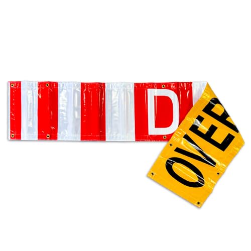 INCOM Manufacturing Heavy Haul Reflective Banner,Double Sided Print,OVERSIZED LOAD/"Canadian D" Sign,Heavy Duty,18 Inch x 96 Inch,TS8015DSBR by INCOM - Used condition - CA$85.63