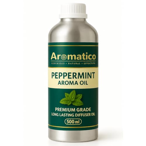 Image of AROMATICO Peppermint Diffuser Oil with Strong, Long-Lasting Aroma for Homes, Offices & Showrooms | Aromatherapy, Diffusers, Air Purifiers, Vaporizers - 500ML
