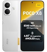 Poco X8, Smartphone 12+256 GB, Weiß, 8340mAh Akku, 67W Laden | 6,83"-1,5K-AMOLED-Display, Snapdra...