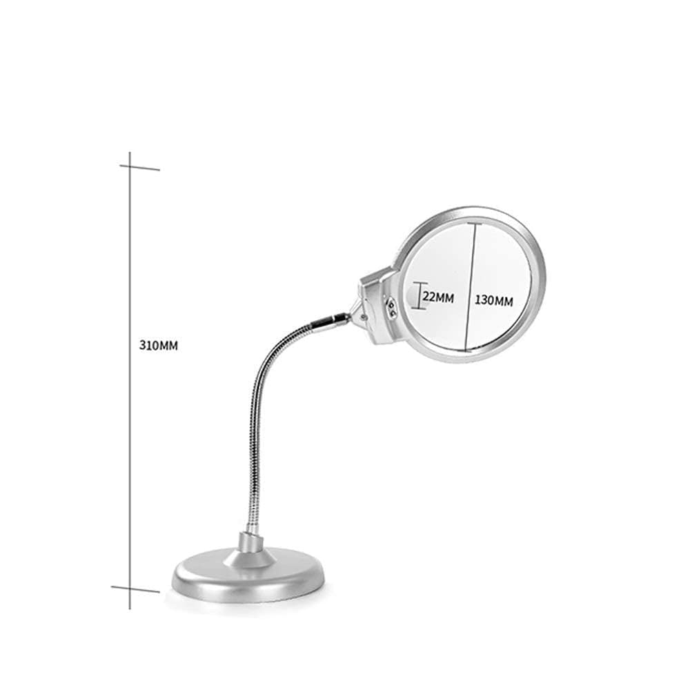Lenti di ingrandimento, Lenti di ingrandimento da Tavolo, Lenti di ingrandimento da Tavolo con Luce 10 Volte HD per la Lettura degli Anziani