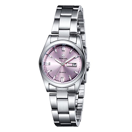Women Date Day Clock Female Stainless Steel Watch Ladies Fashion Casual