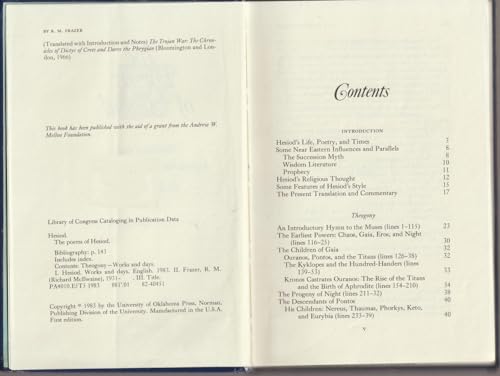 The Poems of Hesiod (English and Ancient Greek ... 0806118377 Book Cover