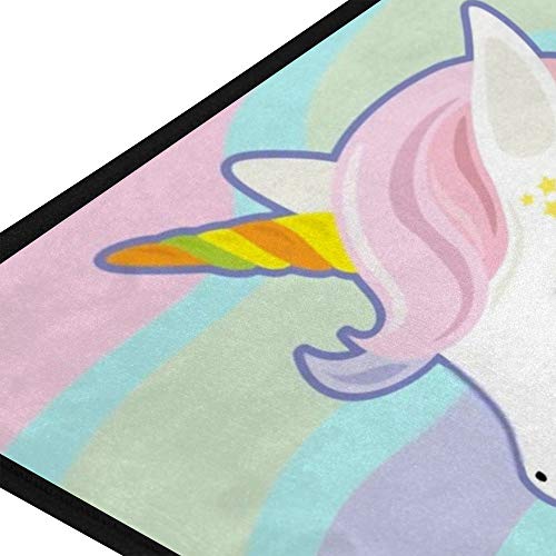 Tapis de cuisine licorne 100x50cm antidérapant et imperméable lavable
