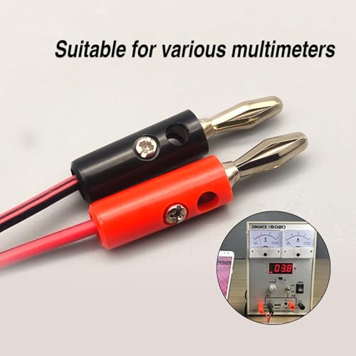 Image of Banana Plug to Alligator Clip Test Lead Wire Cable, 99CM Power Leads for Electrical Testing, Current Voltage Multimeter Test Line Laboratory Teaching Tools