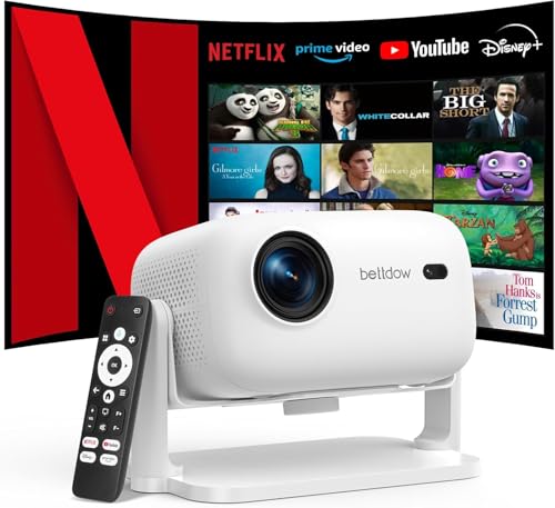 Bettdow Projetor 4k [Netflix-Licensed], Projetores Portatil 14000
