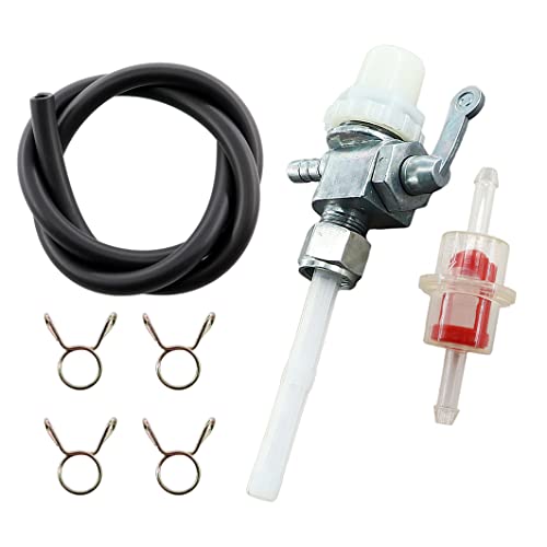 MCHNIC Benzinhahn M12x1 mit Benzinschlauch Benzinfilter für Hercules Prima Kreidler Zündapp Moped Mofa Mokick