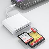 💙【CF Card Reader Plug and Play】Keine App oder Treiber erforderlich, schließen Sie den SD-Karten-OTG-Adapter einfach an Ihr iPhone iPad an, warten Sie bitte 5 Sekunden, klicken Sie auf 