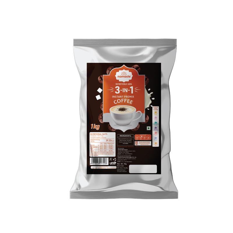 Image of Namaste Chai Instant Premix Coffee 1Kg, 3 In 1 Premix Coffee For Vending Machines, Coffee Powder Packet 1 Kg Pack