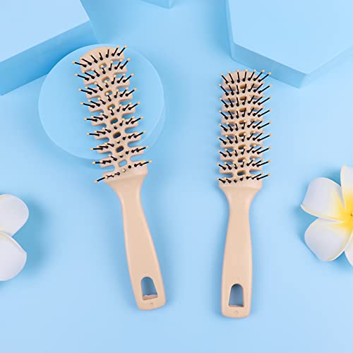 Disposable Hair Brushes,10 Packbulk Hair Brushes For Women,Individually Wrapped For Women Shelter, Homeless, Hotel,Camping（Beige） #TOP1