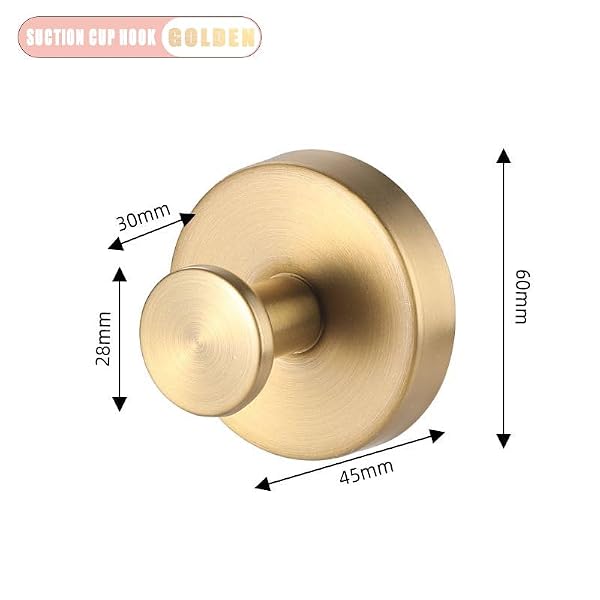 Faluded Suction Cup Hooks, Door Wreaths 10Lbs, Holiday Hooks for Vallentine's Day, Waterproof Hanging Hooks for Front Door Wrenths, Bathroom, Windows, Kitchen, Smooth Surfaces, Golden Color (2 Pack) by Faluded - Used condition - Image 2