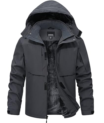 Image of Mens Winter Snow Jacket Waterproof Ski Jackets Snowboard Rain Warm Coat Insulated Hood Fleece Lined