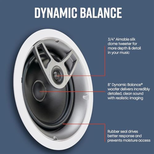 Image of Polk Audio MC 80 8 Inch in Ceiling Speaker Cable Bundle