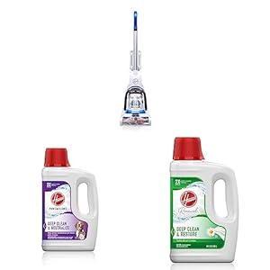 Hoover PowerDash Pet Compact Carpet Cleaner, Shampooer Machine & Paws & Claws Deep Cleaning Carpet Shampoo with Stainguard & Renewal Deep Cleaning Carpet Shampoo, Concentrated Machine Cleaner Solution