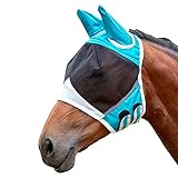 anti moscas para caballos 🐴Rendimiento de protección: la malla suave puede proteger los ojos y los oídos, al tiempo que proporciona una vista completa. Y no demasiado apretado, el caballo puede abrir los ojos.