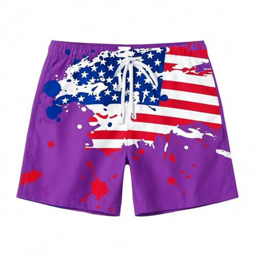 Tenue de fête nationale et plage : combishort pantalon patriotique pour homme