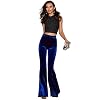 Générique Pantalon Polaire Taille Haute pour Femme de Marque Britannique Bleu