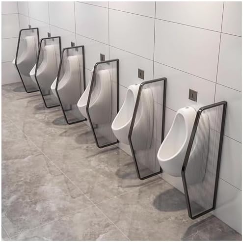 Rose Gold Urinal Partition Divider with Stainless Steel Frame WallMounted Privacy Screen for Men's Public Toilets Waterproof Toilet Partition 1 Piece Made in China