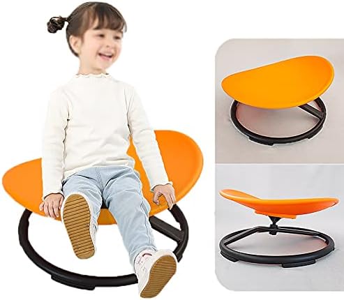 BMDHA Autism Kids Swivel Chair,Sensory Carousel Chair,Sit and Spin Chair Training Body Coordination,Kids Spinning Chair Metal Base Non-Slip Small Desk Chair