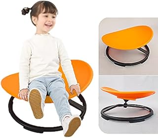 BMDHA Autism Kids Swivel Chair,Sensory Carousel Chair,Sit and Spin Chair Training Body Coordination,Kids Spinning Chair Metal Base Non-Slip Small Desk Chair